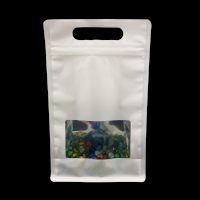 White Zip Lock Gusseted (With Handle)