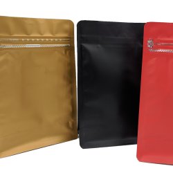 Gold, Red, Black Zip Lock Gusseted (Easy Zip)