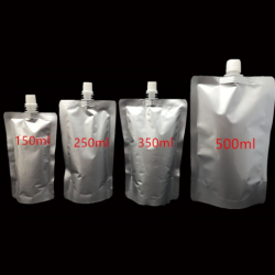 Silver Liquid Pouch  (Hot Fillable)