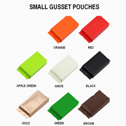 Red,Green,Applegreen,Black,Gold,Off White,Orange,Brown Pouch Gusseted 