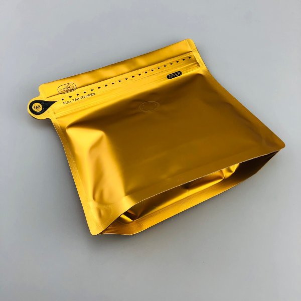 Gold Coffee Pouch (Easy Zip)