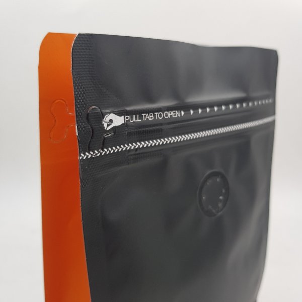 Black,Orange Coffee Pouch (Easy Zip)