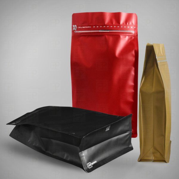 Gold, Red, Black Zip Lock Gusseted (Easy Zip)