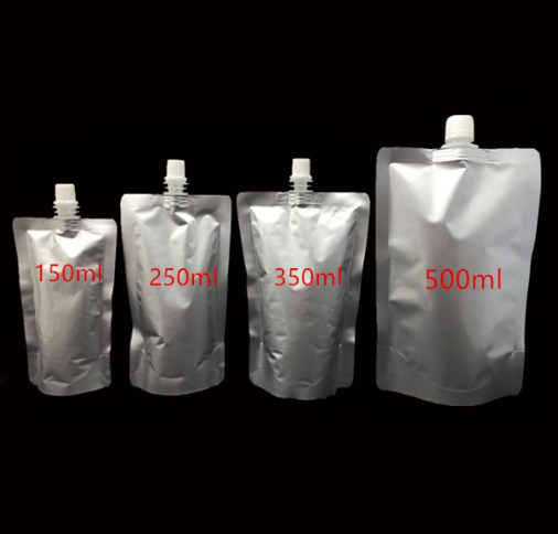 Silver Liquid Pouch  (Hot Fillable)