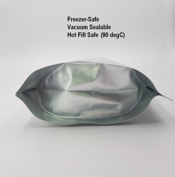 Silver Stand Up Pouch (Hot Fill, Frozen)