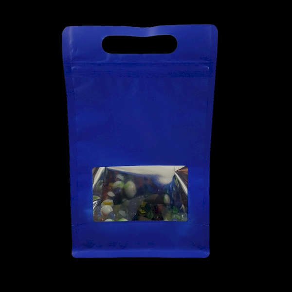 Blue Zip Lock Gusseted (With Handle)