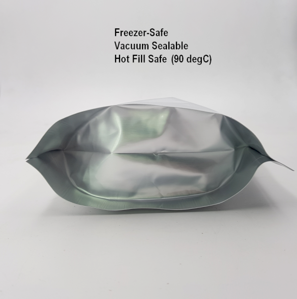 Silver Stand Up Pouch (Hot Fill, Frozen)