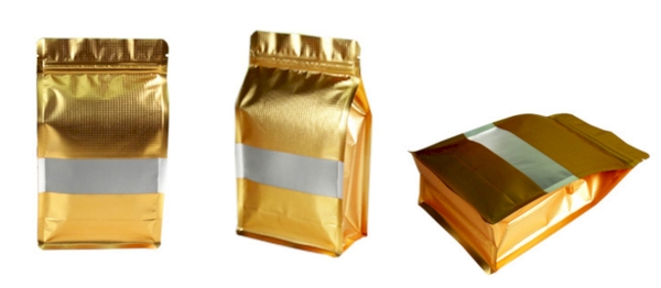 Gold Zip Lock Gusseted 