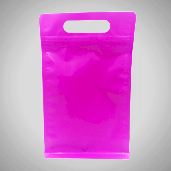 Violet Zip Lock Gusseted (With Handle)